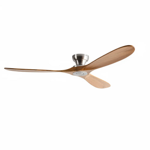 ventilateur de plafond en bois massif naturel avec télécommande