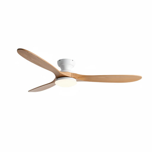ventilateur de plafond en bois naturel avec éclairage led 